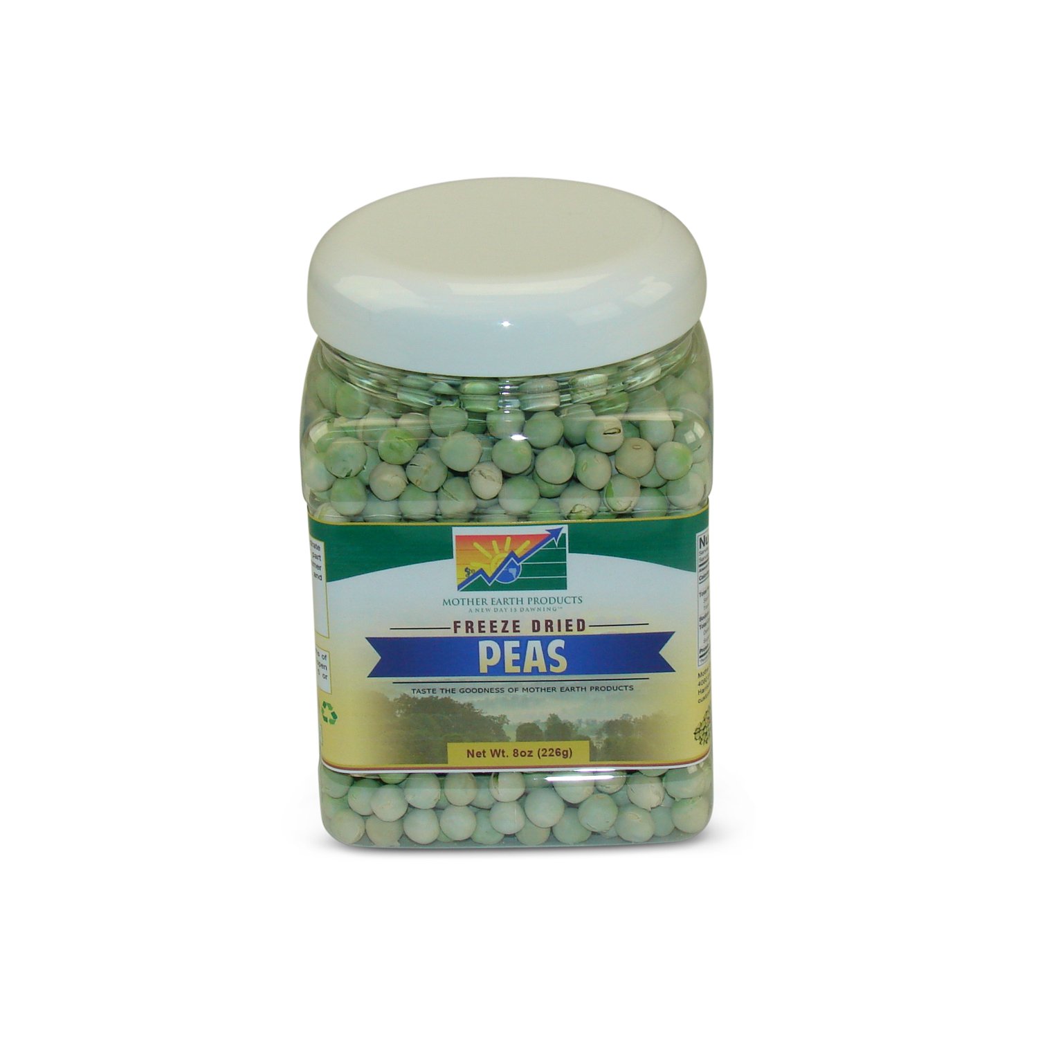 Mother Earth Products Freeze Dried Peas, Net Wt 8OZ (226g)