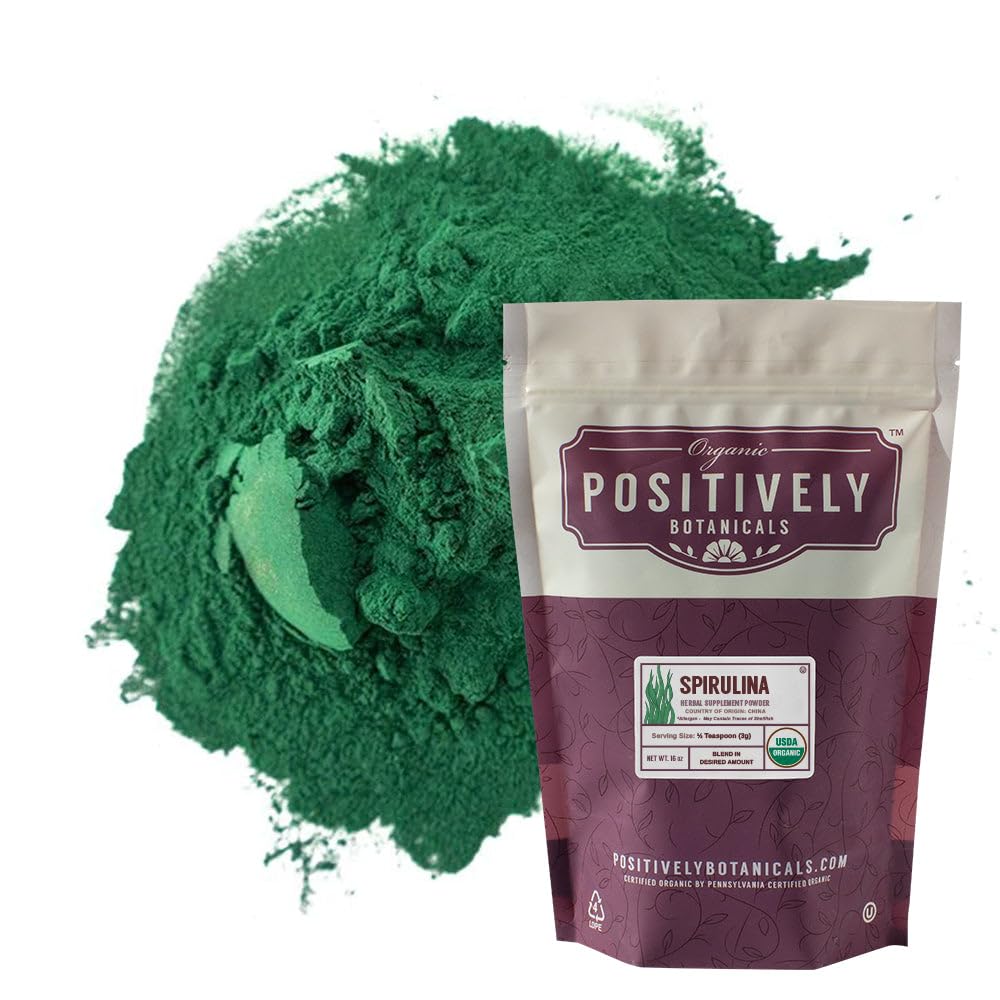 Organic Positively Botanicals Company, Spirulina, Botanical Powder, 16 Ounce