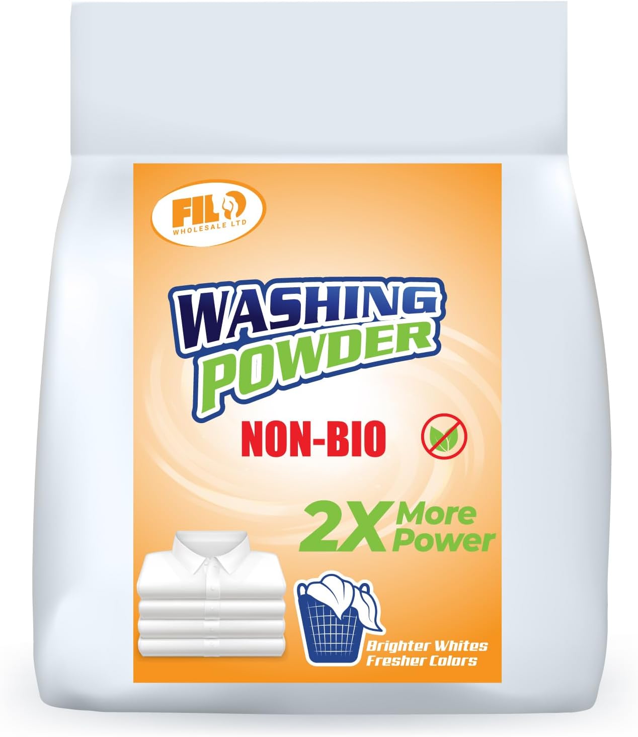 Filo Non Bio Washing Powder 10kg - Gentle Hypoallergenic Non-Bio Laundry Detergent Big Value Pack for 500 Washes - Non Biological Stain Remover - Skin Friendly Non Toxic Laundry Cleaner