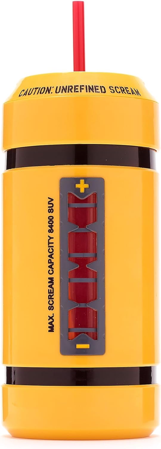 Disney Store Official Monsters, Inc. Scream Canister Straw Tumbler, 470ml, Pixar Double Wall Printed Water Bottle with Screw Top Lid