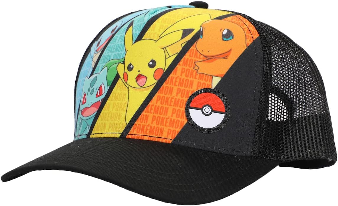 Pokemon Multicharacter Mesh and Microfiber Youth Baseball Hat