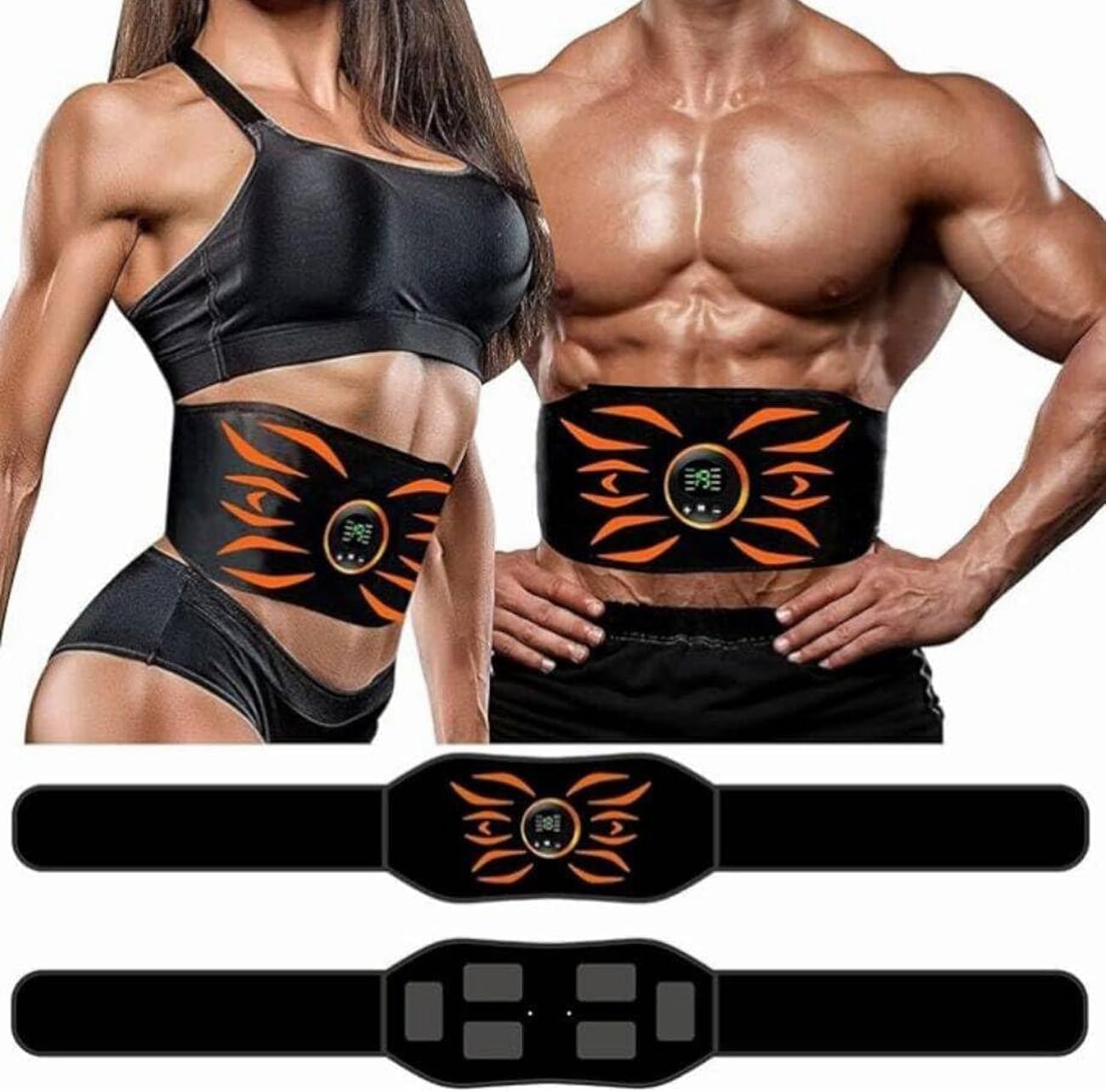 LOFFU Abs Muscle Stimulator -- EMS Smart Fitness Body Muscle Training Stimulator -- Abs Stimulator Full Body Trainer -- 8 Modes & 19 Intensities--EMS Abdominal Toner for Men and Women
