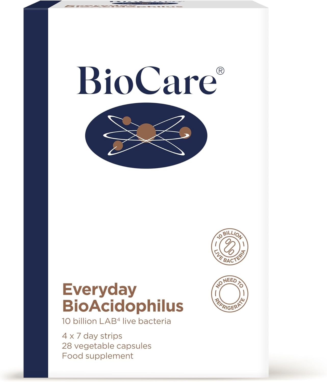 BioCare Everyday BioAcidophilus | 10 Billion LAB4 Live Bacteria - 28 Capsules