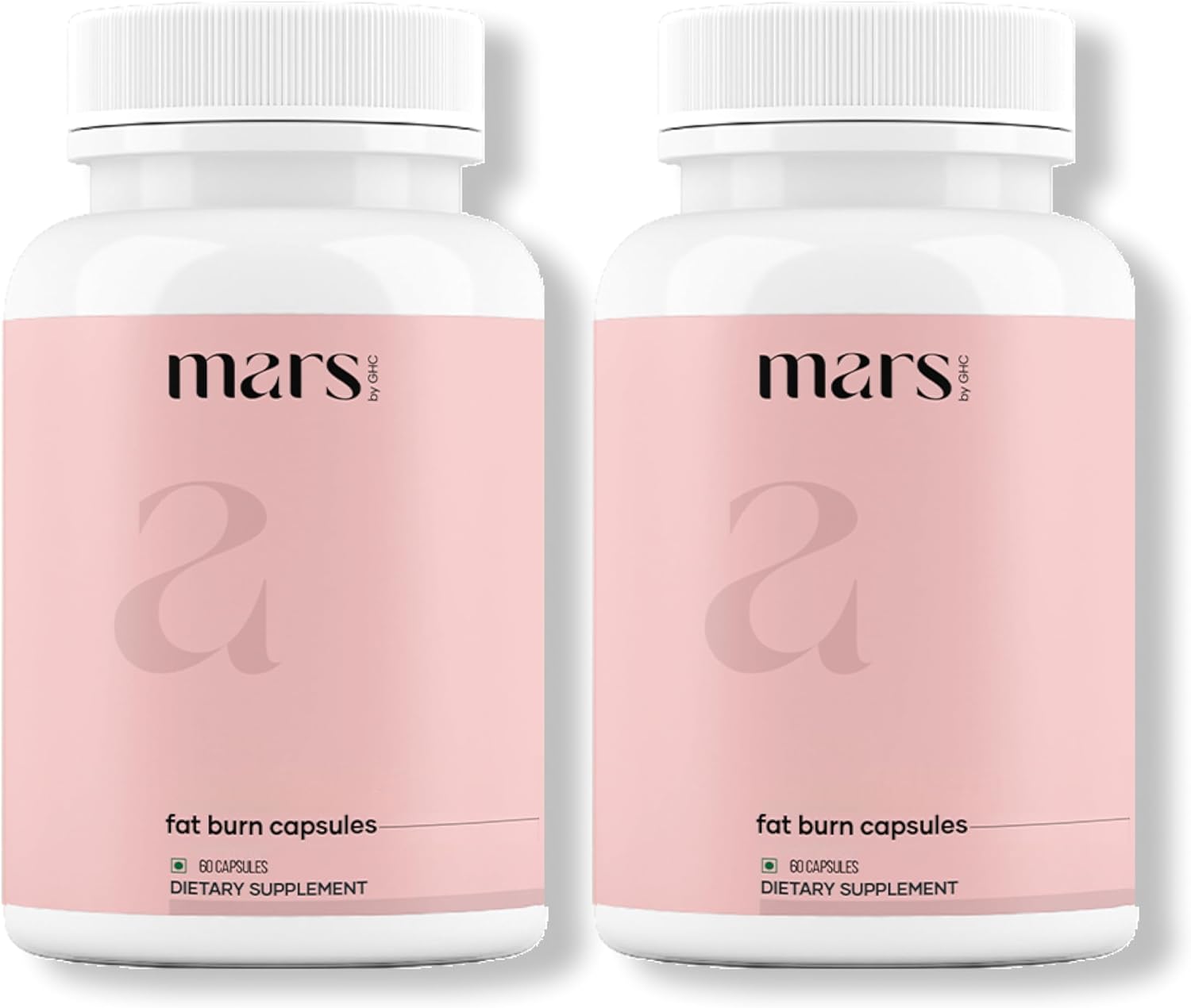 Mars by GHC Fat Burn Capsules : Formulated with Psyllium Husk, Moringa & Dandelion Root (Pack of 2)