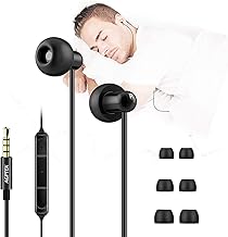 AGPTEK Sleep Earbuds, in-Ear Earphones for Sleeping with 3 Sizes Ultra-Light Soft Silicone, Noise Isolating Headphone Perfect for Sleeping, Insomnia, Side Sleeper, Air Travel, Meditation & Relaxation