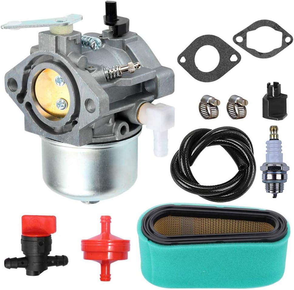 699831 Carburetor with Air Filter Tune Up Kit Compatible with Briggs & Stratton 283702 283707 284702 284707 284777 286702 286707 289702 289707 28D702 28D707 28M706 Lawn Tractor Mower Engines,LIYYOO