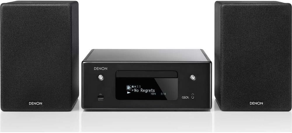 Denon CEOL-N10 Mini HiFi System with CD Player, Sound System for TV, Bluetooth, 2x Optical Input, Google Assistant / Siri / Alexa Compatible, Music Streaming, HEOS Multiroom - Black