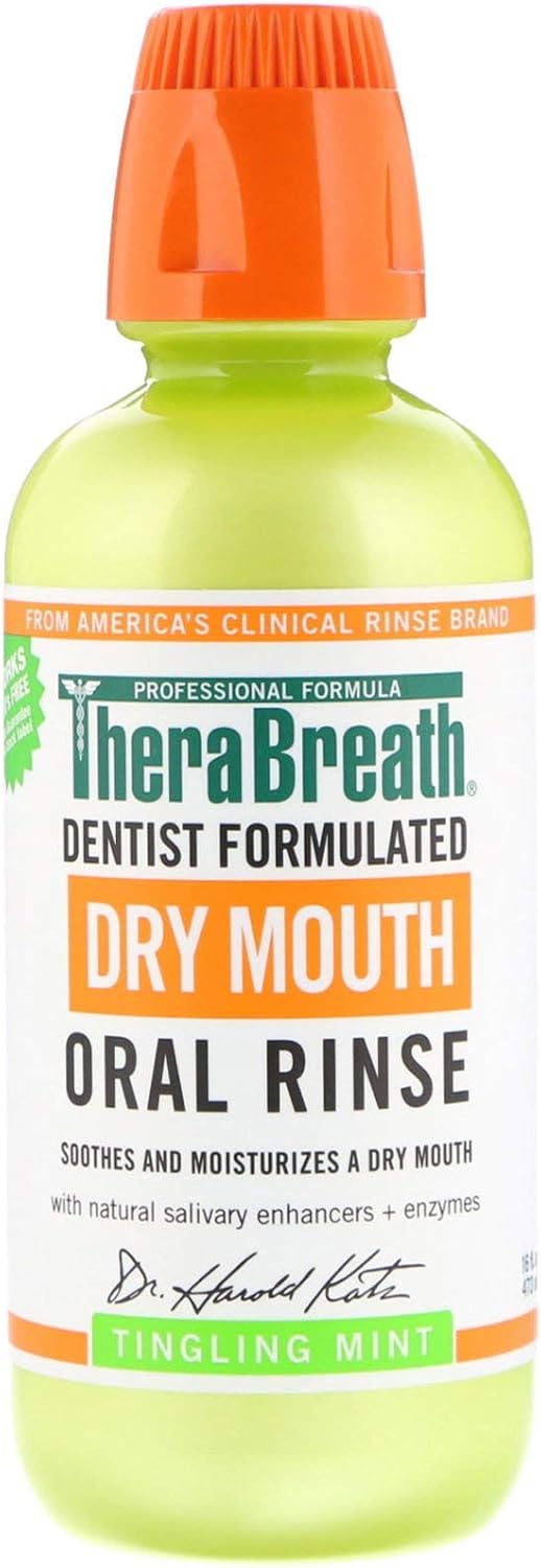 TheraBreath, Dry Mouth Oral Rinse, Tingling Mint, 473ml