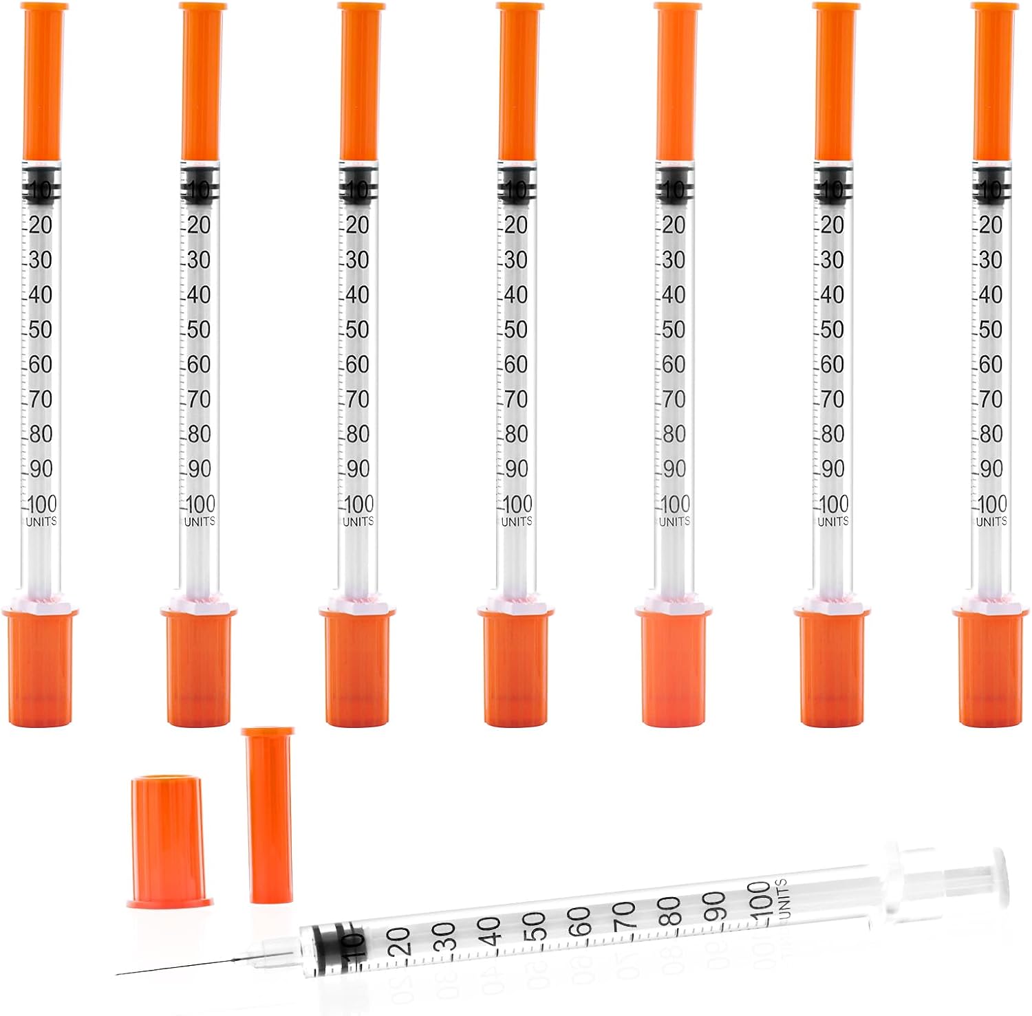 U-100 1cc 30g 5/16 In (8mm) Syringe with Needle, Individually Wrapped, Pack of 20