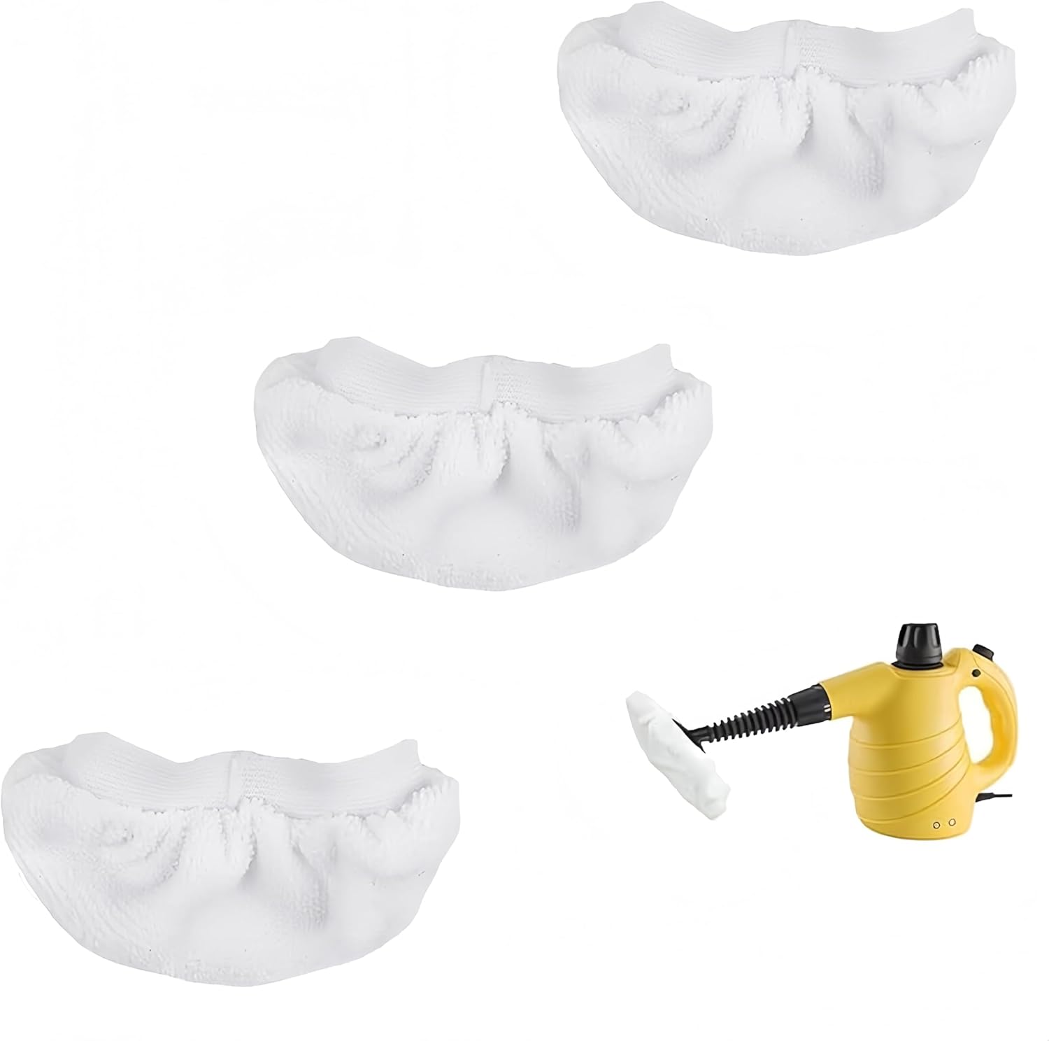 Steam Mop Pads for Handheld Steam Cleaner - Compatible with Wagner Spraytech, Bissell Steam Shot, Comforday, PurSteam etc - Universal Reusable Washable Steam Cloth Accessories - 3 Pack