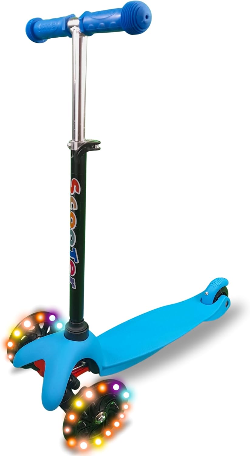 GizaStar Ultra 3 Wheel Tri Scooter, Height Adjustable Handlebars, Tilt To Turn Steering, Kids Aged 3+ Years