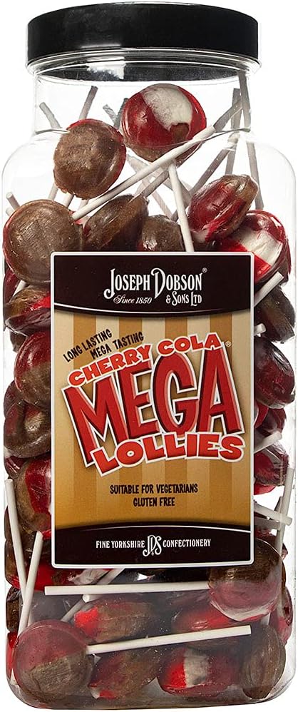Joseph Dobson & Sons Cherry Cola Mega Lollies 1.99 kg, (Pack of 1)