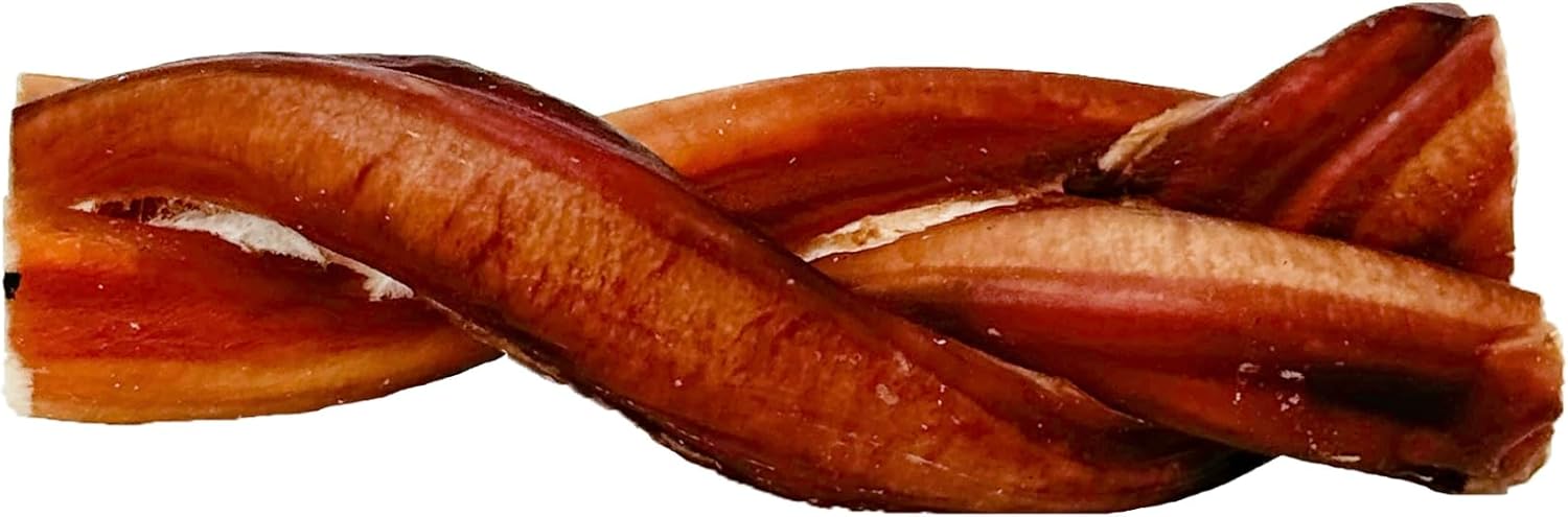 Braided Bulls Pizzles x 5 (10cm) Premium Natural Dog Treats Chews Bully Sticks SHC