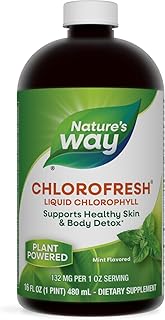 Nature's Way Chlorofresh, Liquid Chlorophyll, Supports Healthy Skin & Body Detox*, Internal Deodorant*, Supports Liver Detoxification Pathways*, Mint Flavored, 16 Fl. Oz (Packaging May Vary)