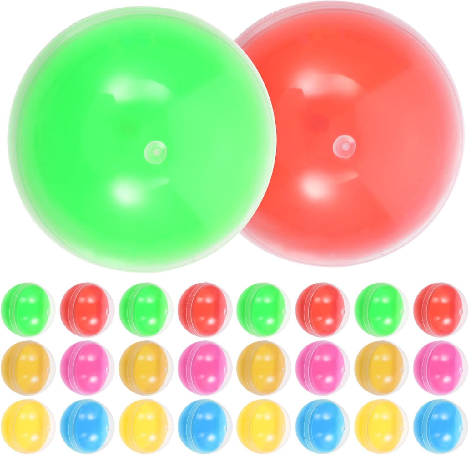 50pcs Empty Vending Machine Capsules Ball, 1.5 Inch Refillable Gumball Machine Capsules Plastic Ball Candy Container Mini Party Favor Egg for Festival Birthday DIY Craft Macaron Color