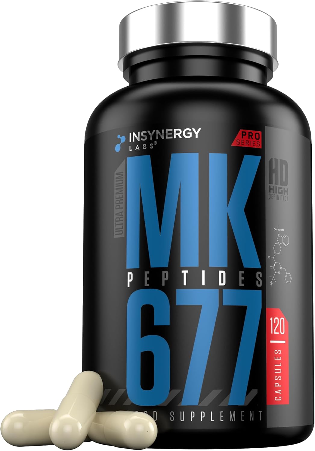 MK-Peptides 677 100% Natural Formula HGH Supplement for Men – Muscle, Energy, Strength, High-Purity Arginine, Maca, Ashwagandha, Ornithine, Lysine, Glutamine, Glycine – 120 Vegan Capsules