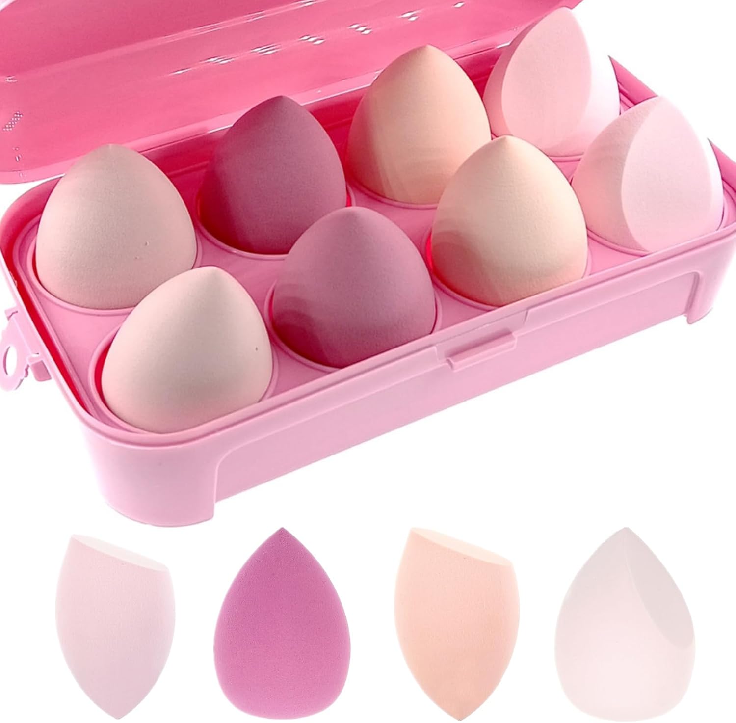 ZHIYE Makeup Sponge, Beauty Makeup Blending Sponge Puff Blender Foundation Sponge Concealer Sponges Applicator Sponges 8 Pcs