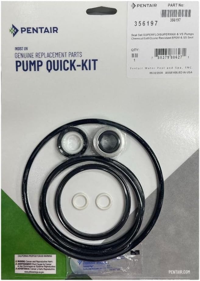 Pentair Pump Seal Kit SuperFlo and Supermax Pump Quick-Kit | 356197