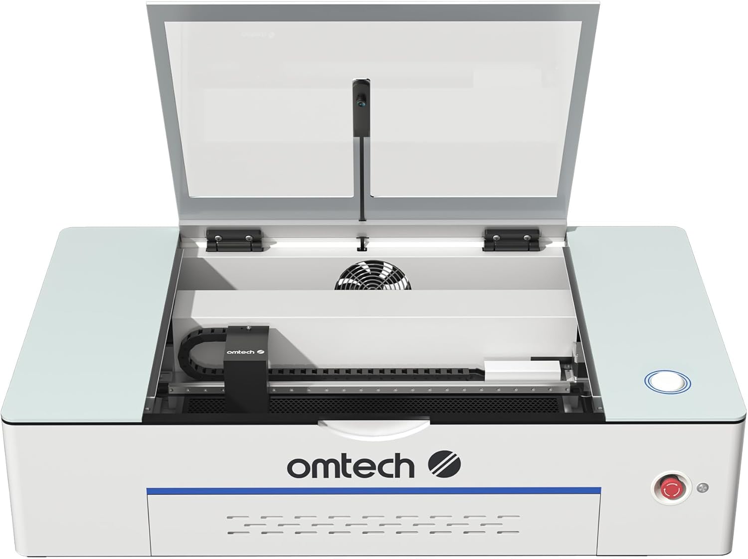 OMTech Polar Laser Engraver Cutter, Lightburn Compatible Desktop 50W CO2 Laser Engraving Cutting Machine with 2 Rotary Axes 300x510mm Workbed 5MP Camera Water Chiller Fume Extractor for Wood Acrylic