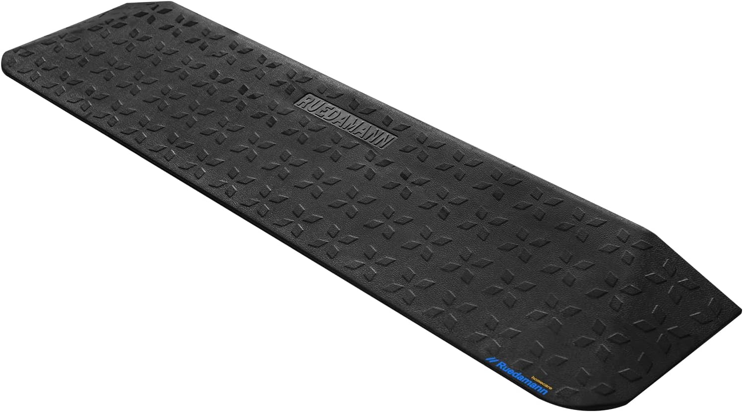 Ruedamann 2" Rise Rubber Threshold Ramp, 42.9" Wide Wheelchair Ramp, 2200 Lbs Capacity, Entry Ramp, Curb Ramp with Non-Slip Surface, for Wheelchairs, Scooter, Power Chairs, Driveways