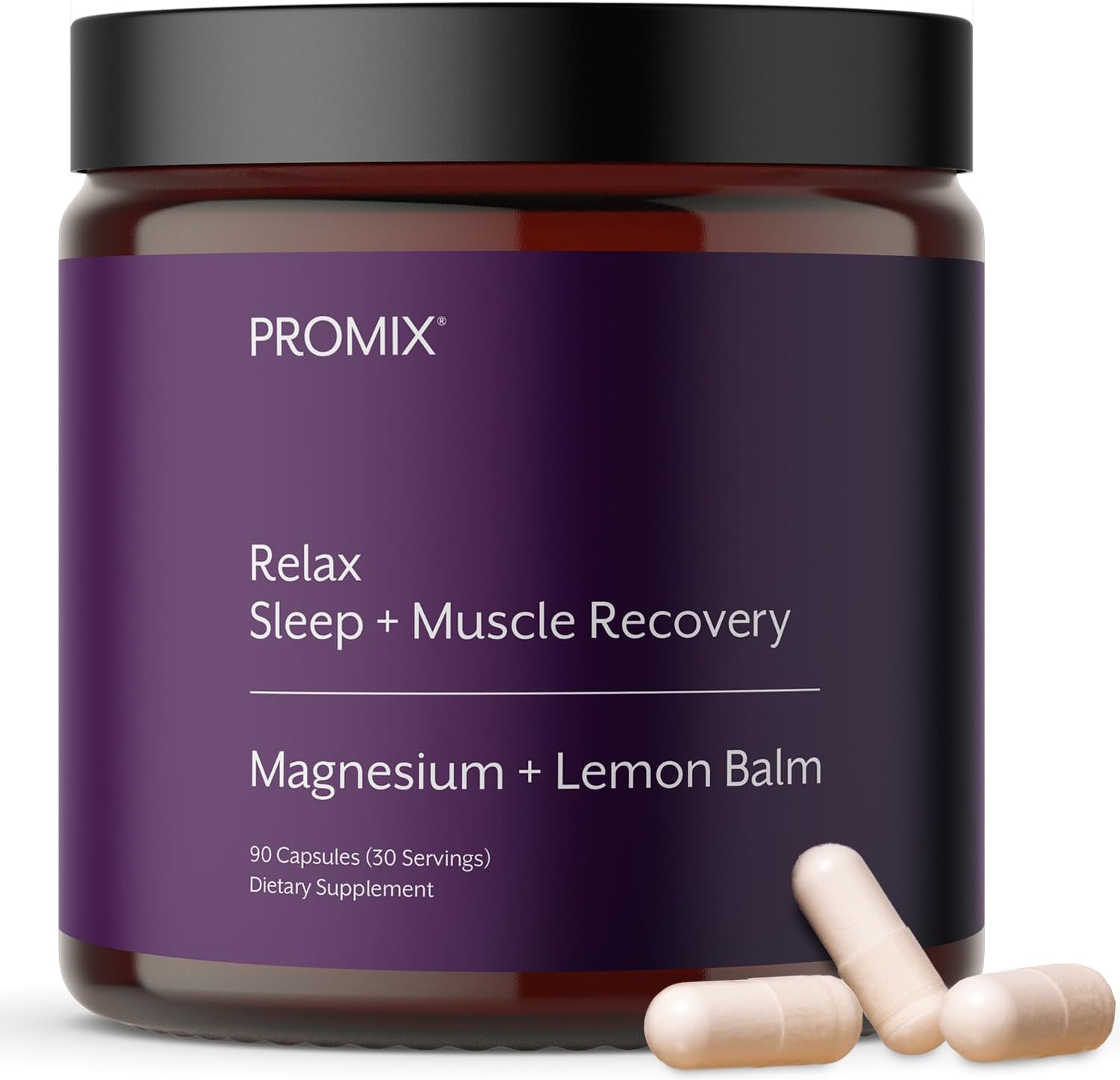 Promix Nutrition Relax | Sleep + Muscle Recovery | Magnesium + Lemon Balm - 90 Count Capsule