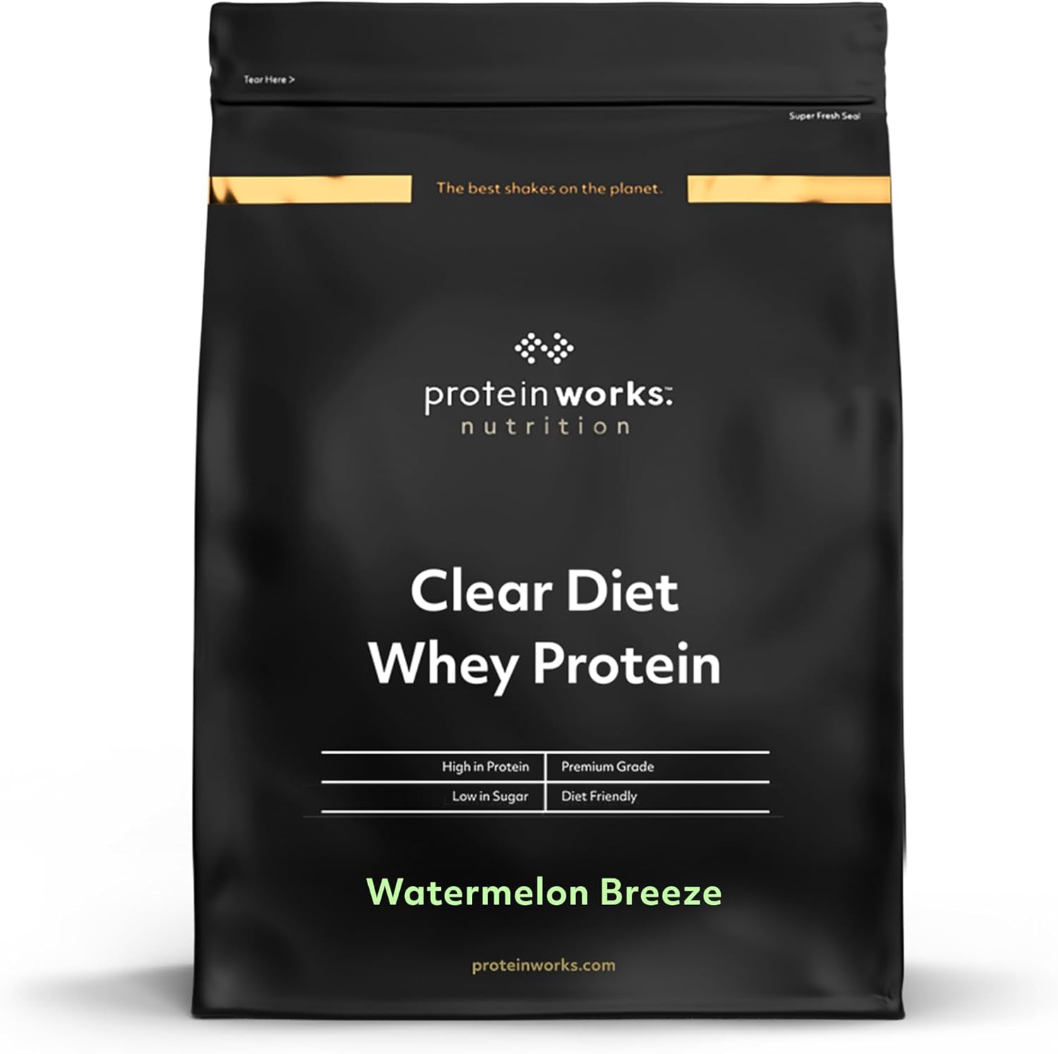 Protein Works - Clear Diet Whey Protein Isolate Powder, Refreshing High Protein Drink, 20 Shakes, Watermelon Breeze, 500g