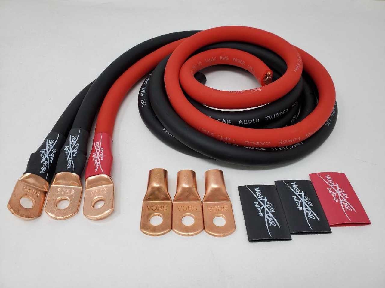 Sky High Car Audio CCA 4/0 Big 3 (Red/Black)
