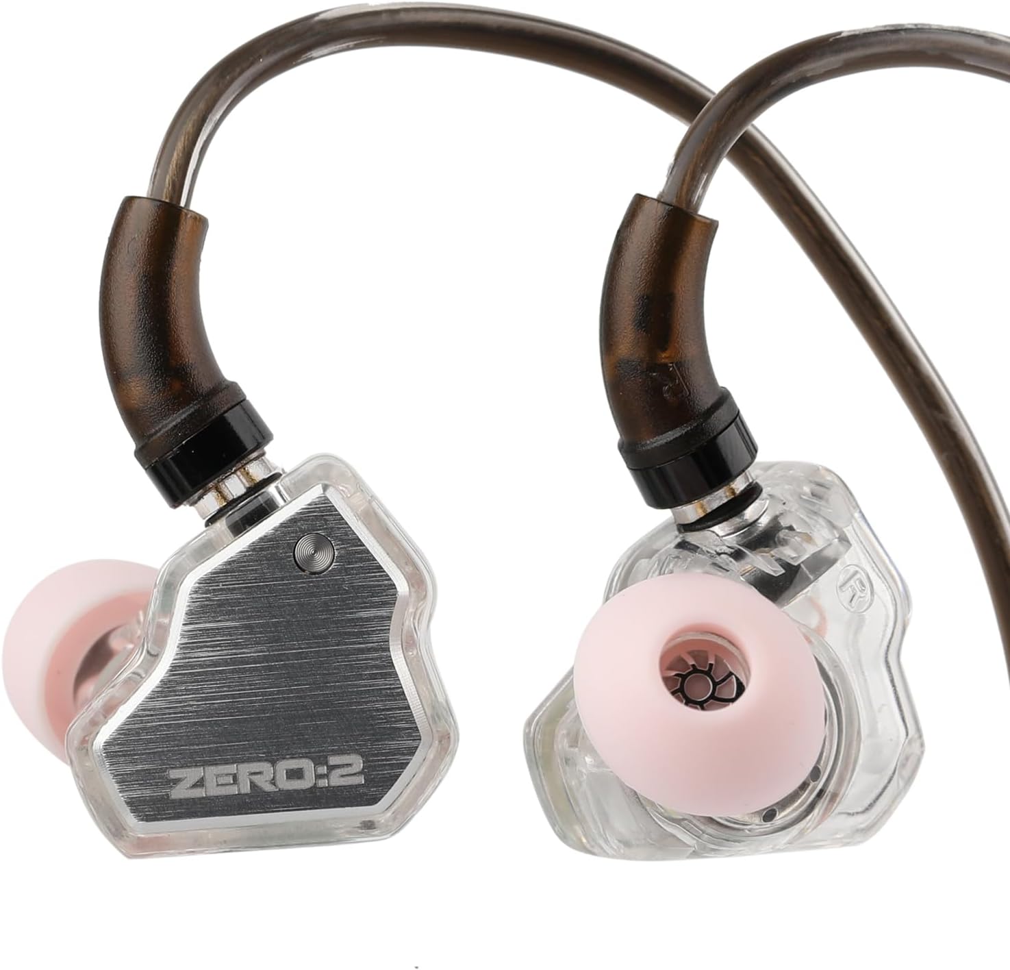 Linsoul 7Hz x Crinacle Zero:2 in Ear Monitor, Updated 10mm Dynamic Driver IEM, Wired Earbuds Earphones, Gaming Earbuds, OFC IEM Cable with Microphone for Musician (Silver)