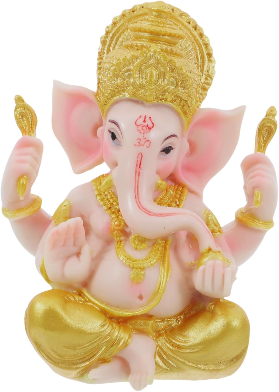 DOITOOL Elephant God Figurine Resin Lord Ganesh Statue Elephant God Ganeshas Idol for Luck and Wealth Buddha Sculpture Ornament for Home Decoration