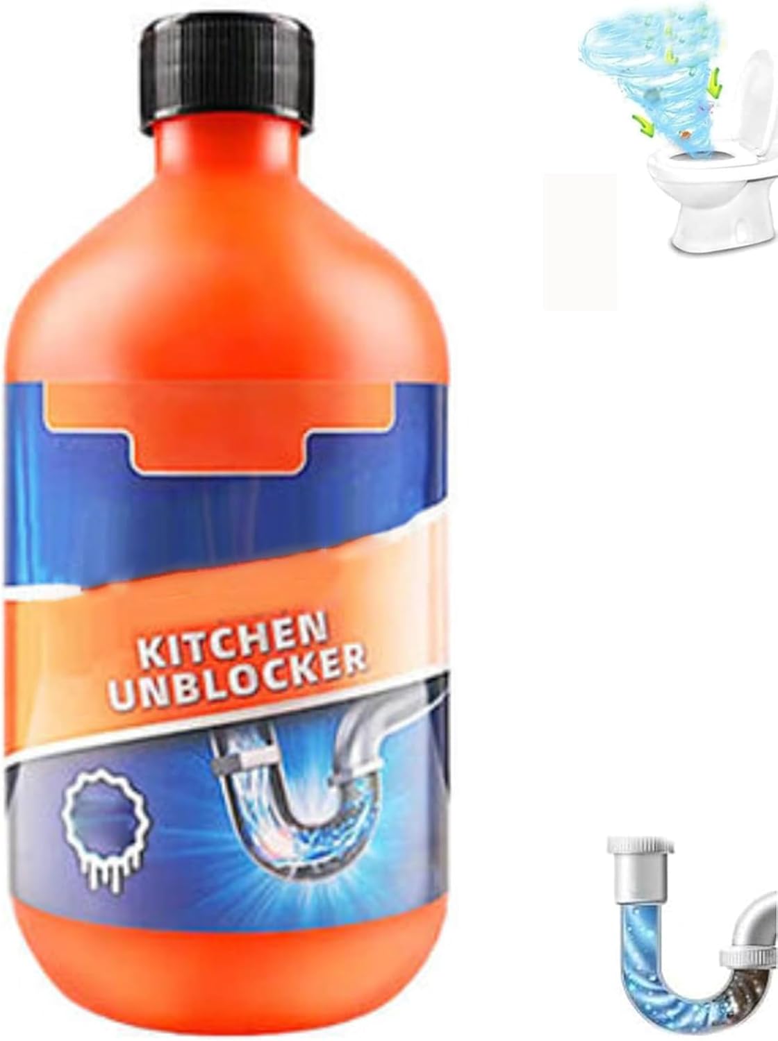 Pipeline Dredging Agent-Momeng Kitchen Unblocker, Powerful Pipe Dredge Agent, Sink Drain Cleaner for Kitchen Toilet Pipeline Cleaning Tool (1)