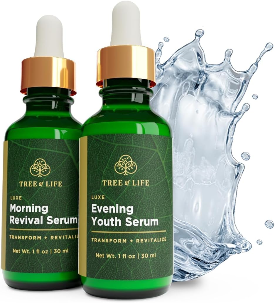 Tree of Life Beauty Anti Aging Serum 2-Pack Daytime, Nighttime Serums