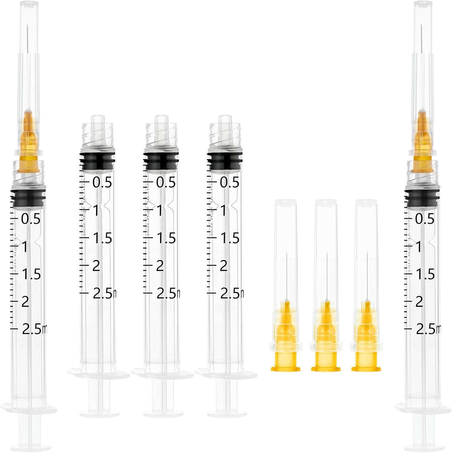 20pcs 2.5 ml Multiple Uses Measuring Tool (25G tip), Laboratory Accessories, Individually Wrapped