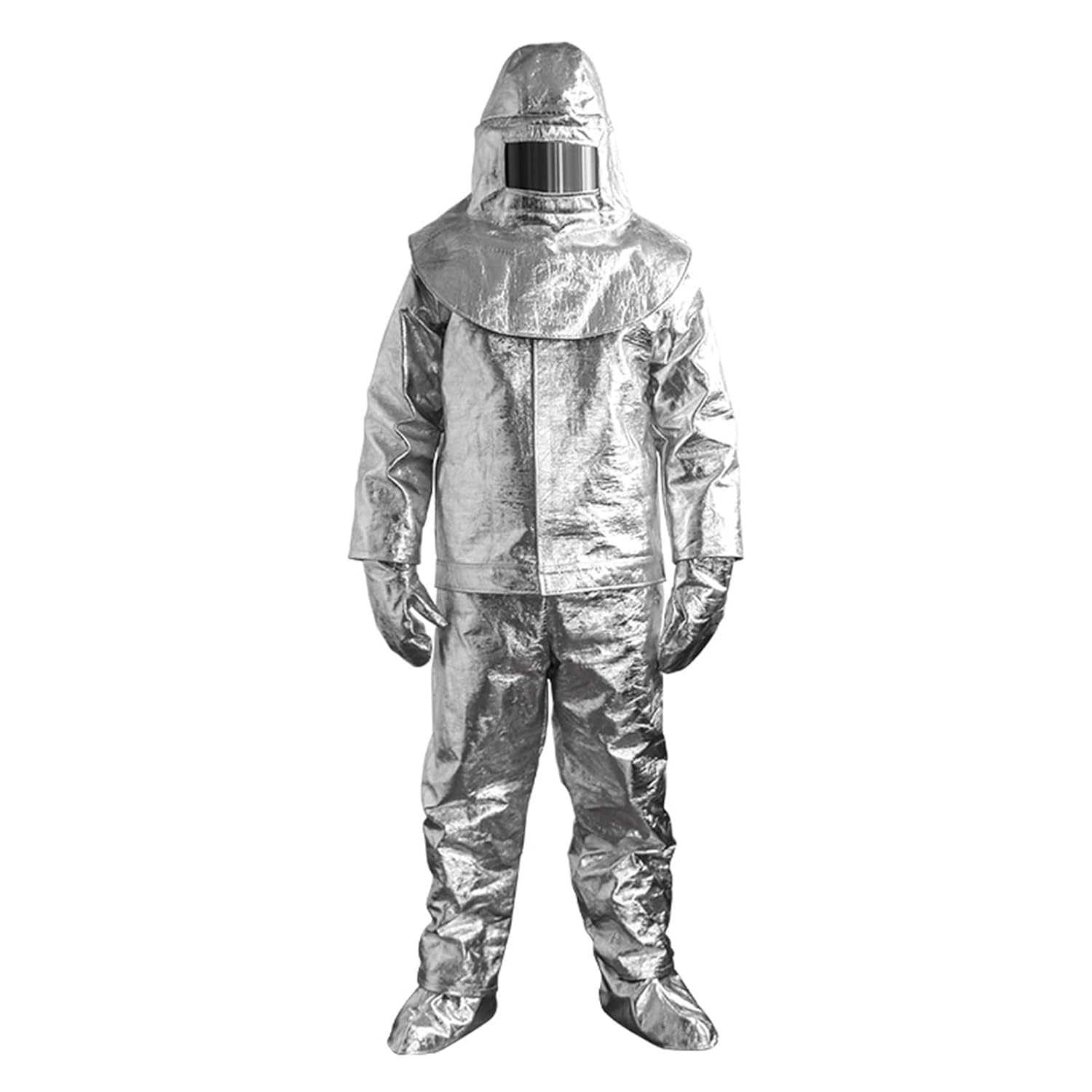 Fireproof Overalls | Heat Resistant Clothing Fireproof Suit For Firefighters, 1000 Degree Fire Fighter Costumes Radiation Proof Hazmat Suit, Flame Resistant Anti-static Welding Coverall Boiler Suit