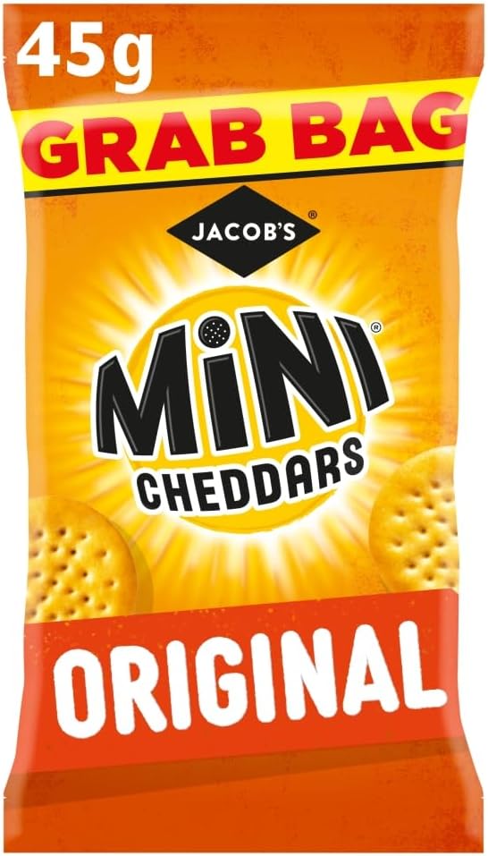 JACOB'S Mini Cheddars Original Grab Bag, 45 g (Pack of 30)