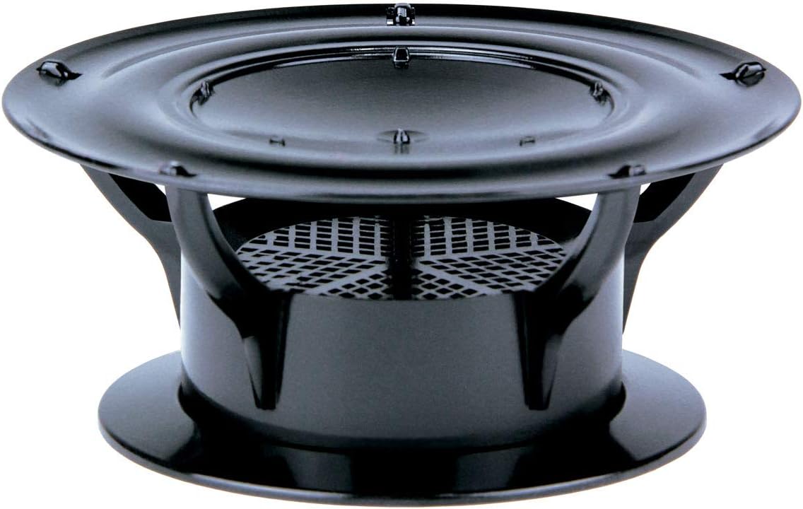 Lippert 360 Siphon RV Roof Vent Cap for Odor Prevention with Universal Fit, Built-in Bug Screen, Black Polycarbonate - 389380