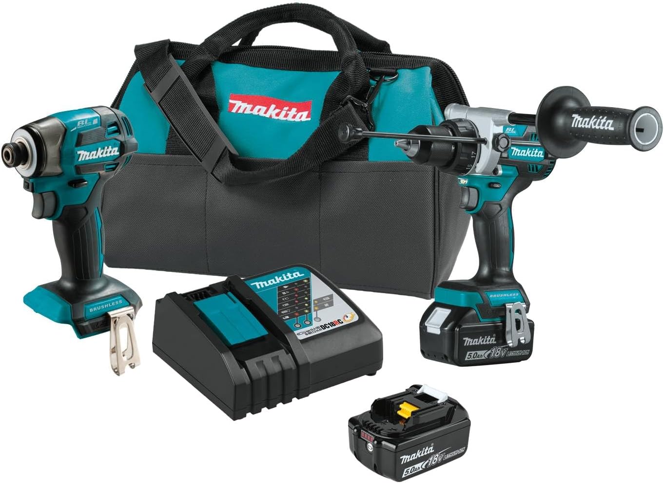 Makita XT297T 18V LXT® Lithium-Ion Brushless Cordless 2-Pc. Combo Kit (5.0Ah)