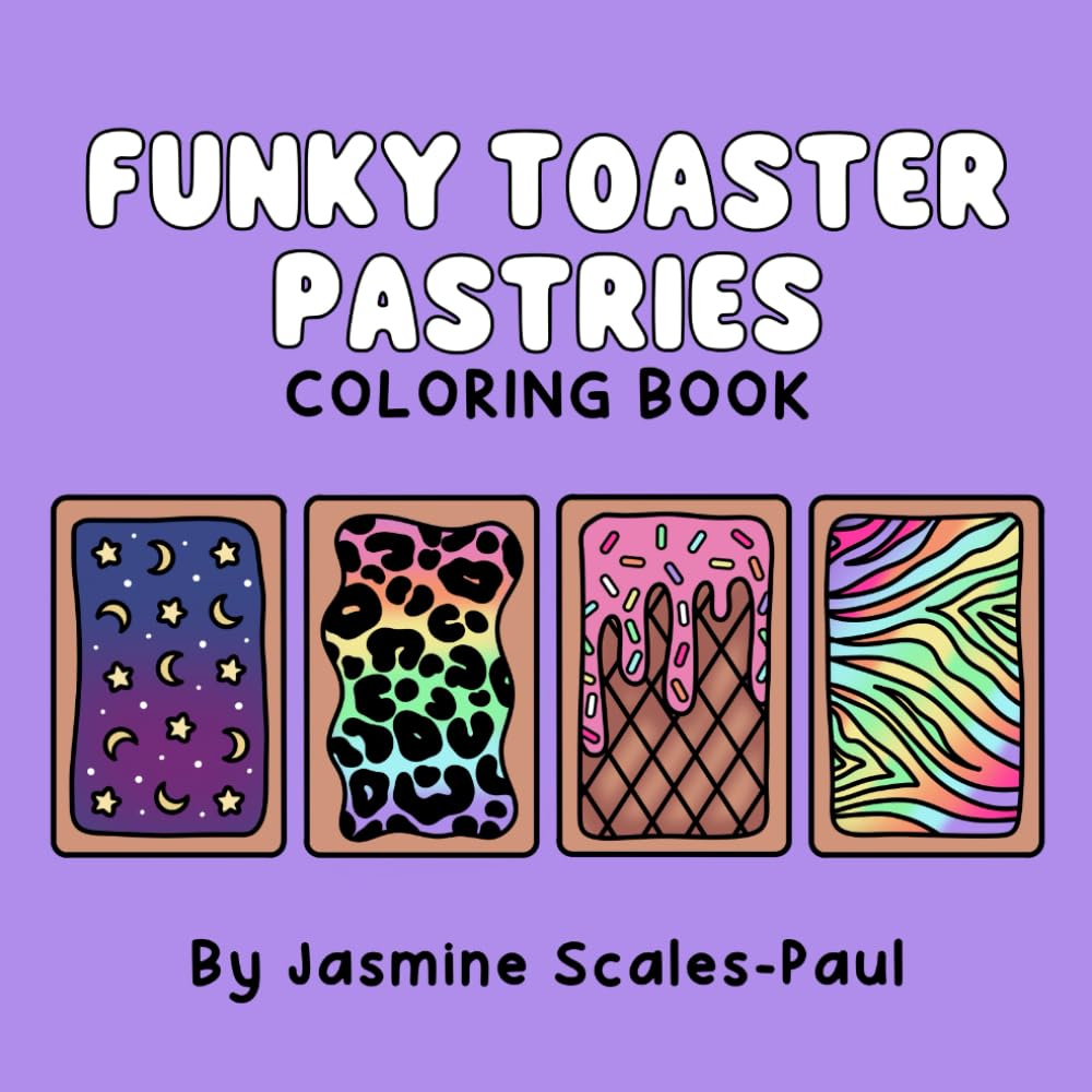Funky Toaster Pastries Coloring Book