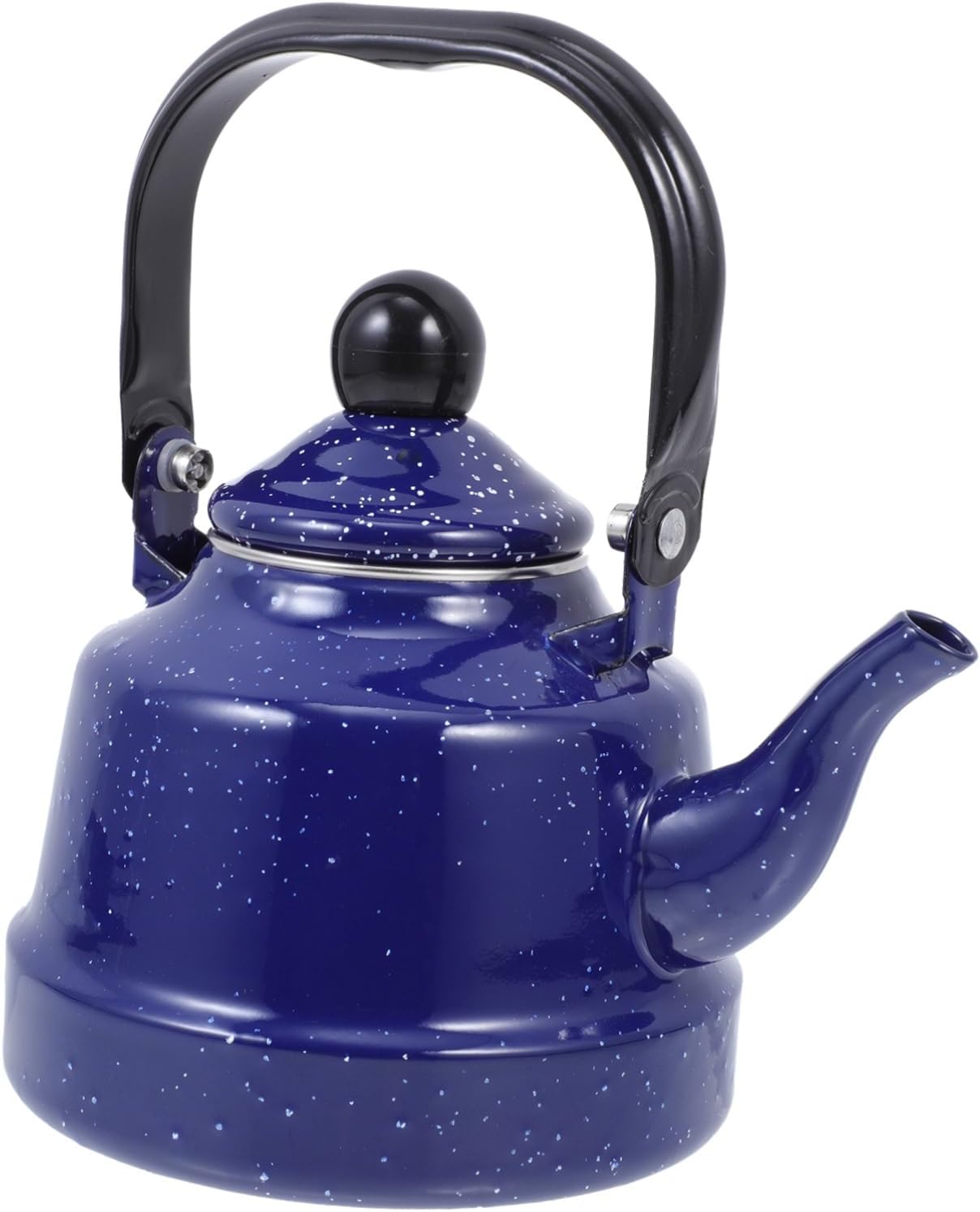POPETPOP Vintage Teapot Enamel Kettle with Comfortable Handle for Home and Restaurant Use Compatible with Gas Furnace and Induction Cooker Practical and Easy to Clean