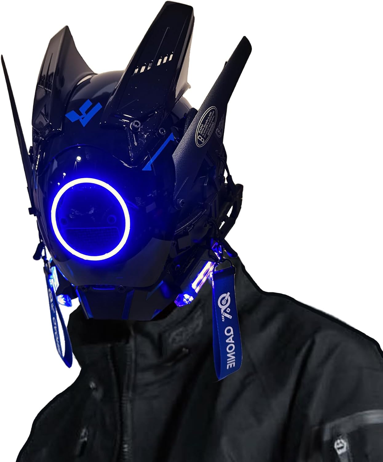 Punk Mask Helmet for Adults, Halloween Cosplay LED Mask, Party Gift, Men's and Women's Costume Masks