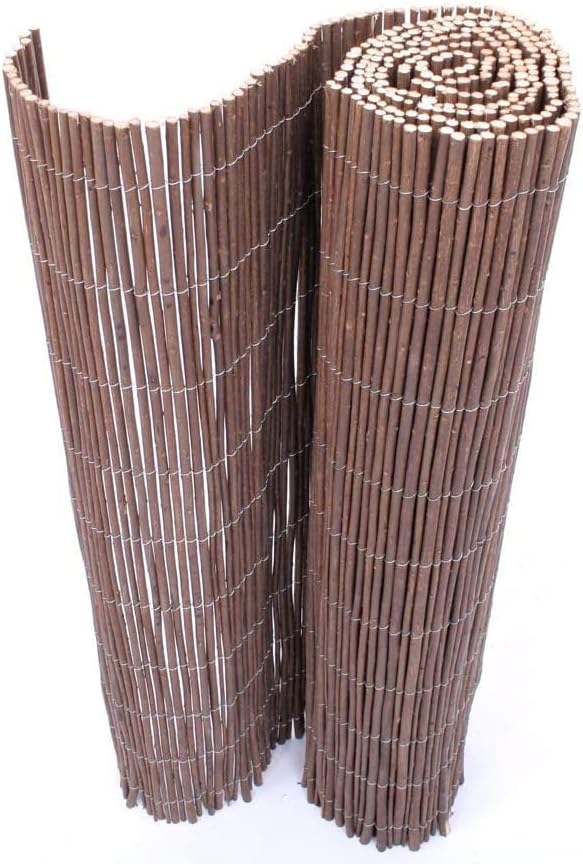 4M Wide Natural Garden Willow Fence Panel Screening Roll Privacy Border Wind & Sun Protection (1m x 4m)