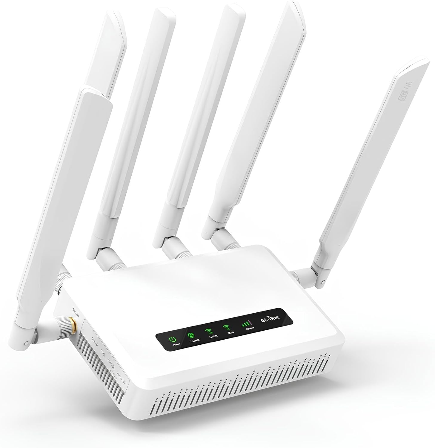 GL.iNet GL-X3000 (Spitz AX) Cellular Gateway 5G Router for House & RV, Wi-Fi 6, Detachable Antennas, Dual-SIM, T-Mobile & AT&T IoT Device Certified, Family/Rural Area/Road Trips (Free 10GB SIM Card)