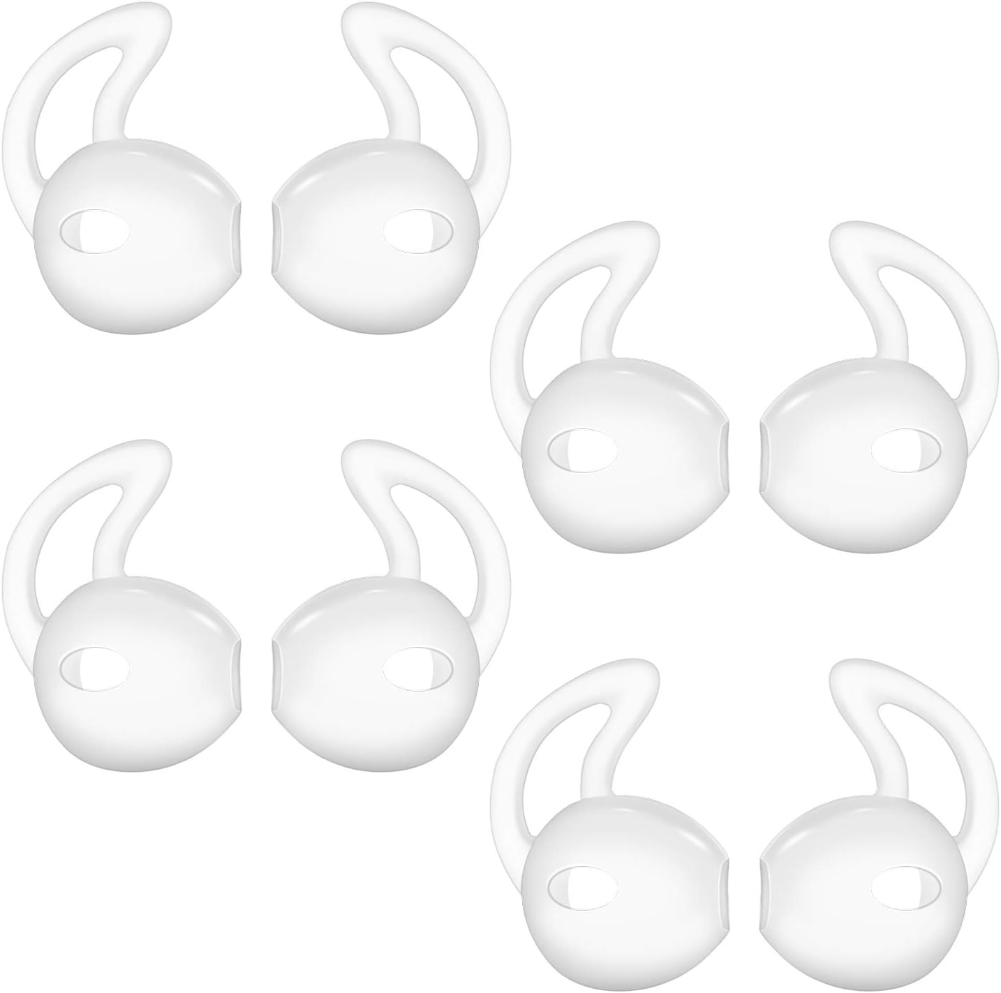 Lunies Earpods Covers Anti-Slip Silicone Soft Sport Earbud Tips for iPhone 6S/6 Plus/5S/5C/5 Earbuds Comfortable 4 Pairs Clear