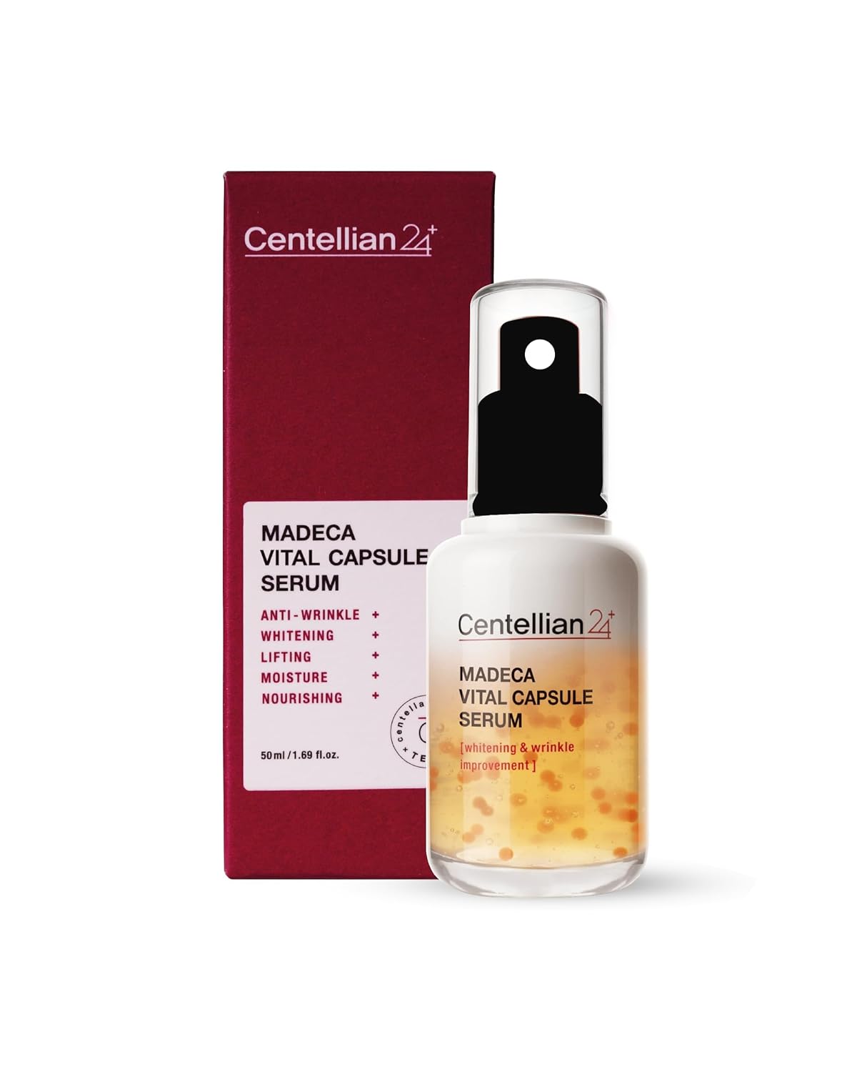 Centellian 24 Vital Capsule Serum (1.69 fl oz) - Ampoule for Moisturizing Skin Elasticity Protection & Soothing TECA, Centella Asiatica, Vitamin C, Collagen & Elastin