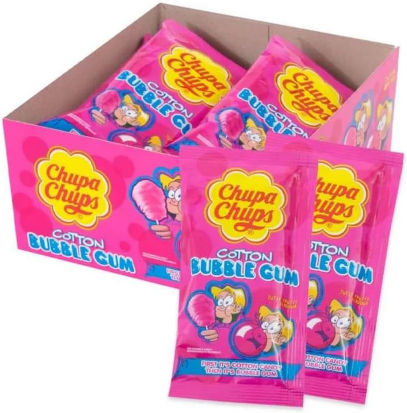 Bobzo 12-Pack Cotton Candy Bubble Gum – Soft, Chewy Bubble Gum Candy with Sweet Classic Flavors, Perfect for Kids, Party Favors, Candy Buffets, & Treat Bags – 0.33 oz Each, Long-Lasting Flavor Fun!