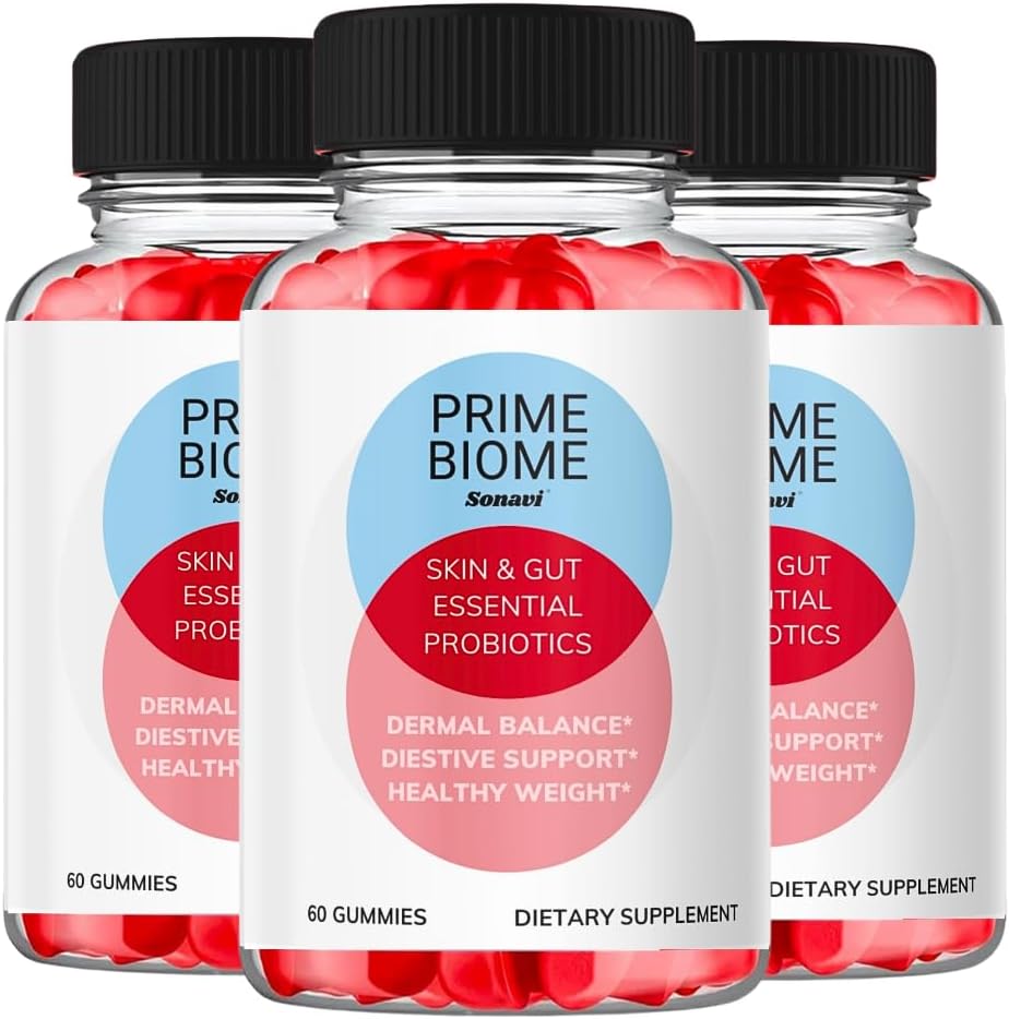 Prime Biome, Prime Biome Skin and Gut, Prime Biome Gummies, Prime Biome Use for Men & Women (180 Gummies) (3 Pack)
