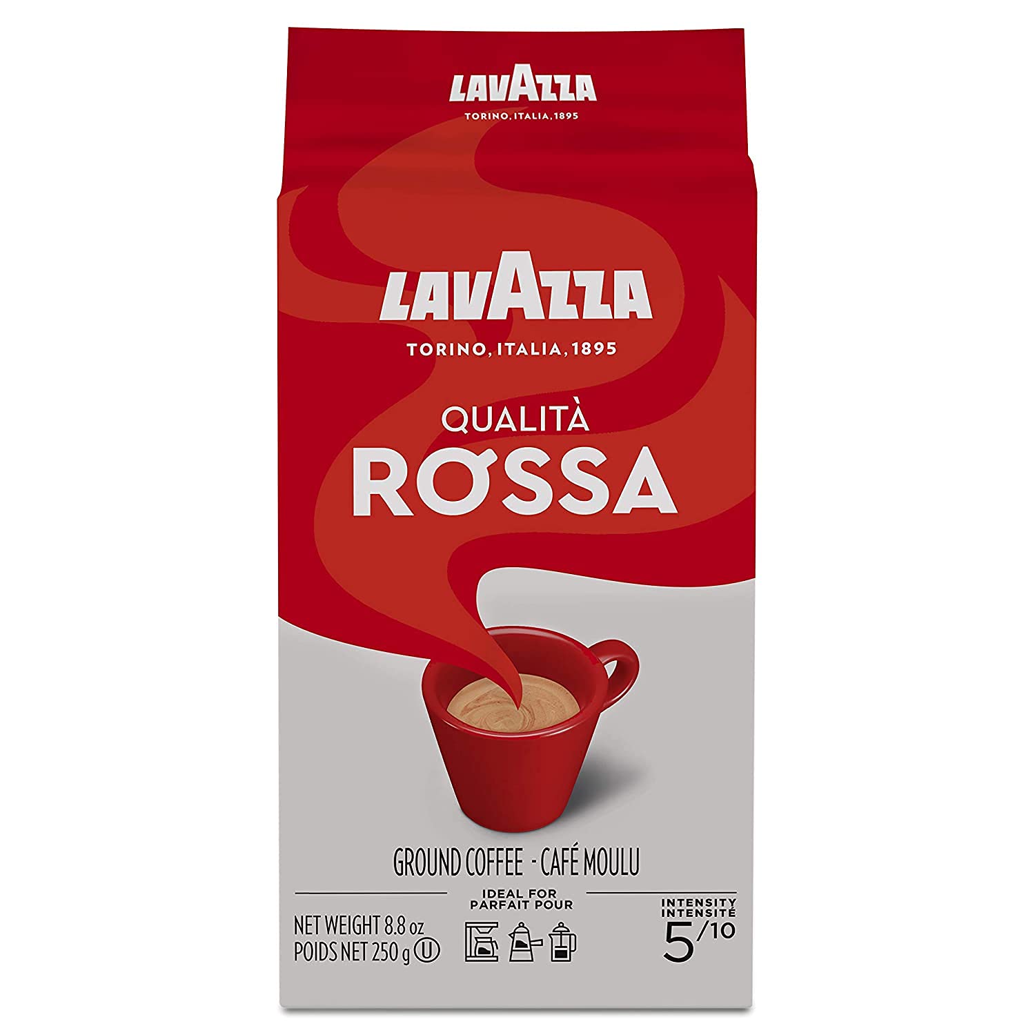 Lavazza Italian "Qualita Rossa" Ground Espresso (1 case = 20 x 8.8 oz bricks)