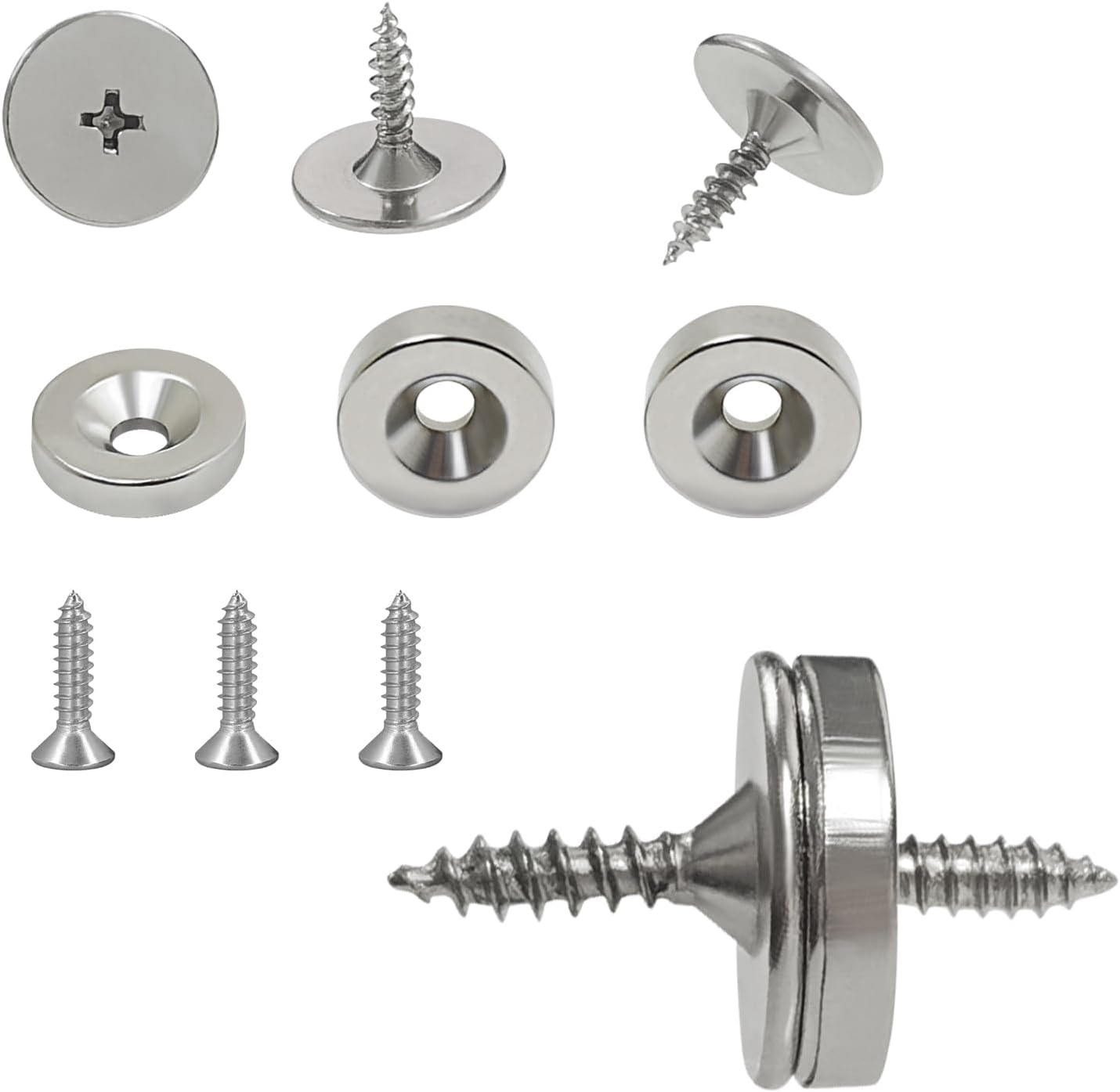 Set of 4 Magnetic Cabinet & Door Latch Catch Closures Cabinet Hardware Fittings