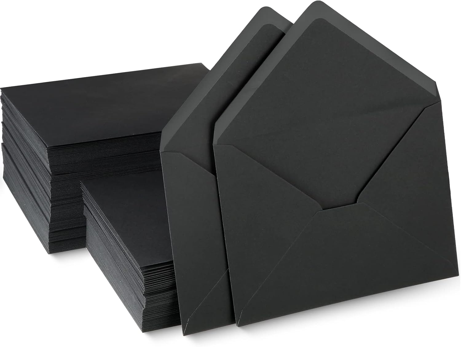 200 Pack Black Envelopes 5 x 7 Inch for Invitation Wedding Card Envelopes Self Adhesive for Business Cards Christmas Holiday Small Gift Posters Invitations
