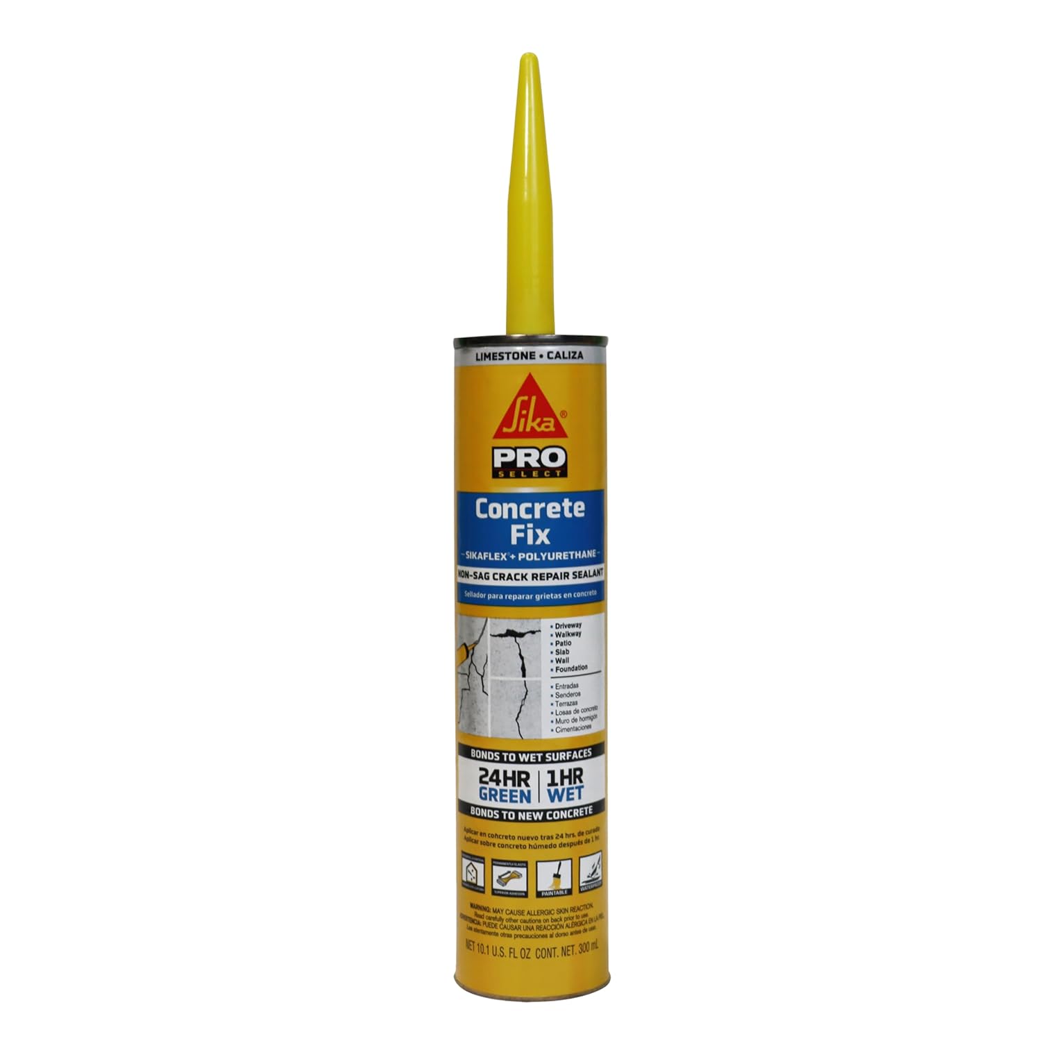 SIKA - Sealant - Sikaflex Concrete Fix - Limestone - Elastic sealant for Cracks and Joints - Paintable Polyurethane - 299 ml