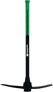 Hooyman Pick Mattock with Heavy Duty Forged Head Construction, Solid Fiberglass Core, Ergonomic No-Slip H-Grip Handle, Garden Pick Axe, and Adze Hoe for Gardening, Landscaping, Yard Work, and Outdoors